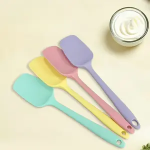 Silicone Baking Spatula Set, 4 Pcs Non-Stick Heat Resistant Spatulas, Multipurpose Kitchen Utensils for Cake Cream Baking & Cooking