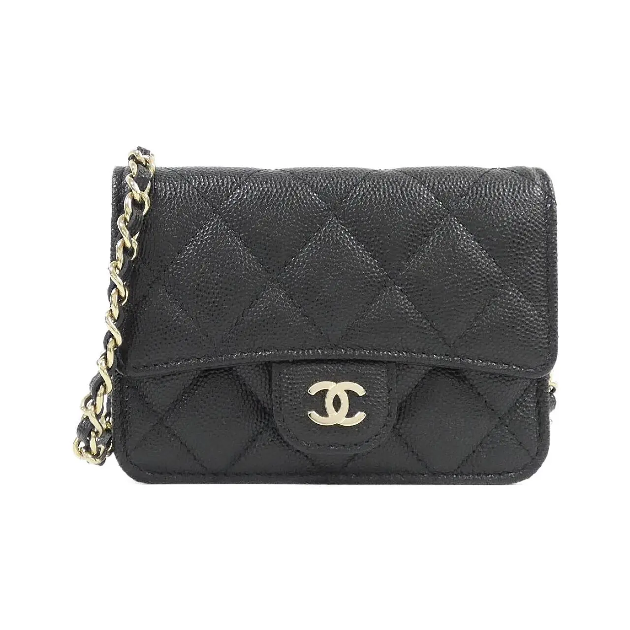 Pre-owned CHANEL Calfskin Small Leather Goods Timeless Classic Line Clutch Bag