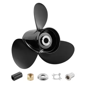 fathersdaygift VEVOR Outboard Propeller, Upgrade OEM 15 Spline Tooth Aluminum Outboard Boat Propeller Fit Mercury Engines 40-140 HP, 4-1/4 Gearcase, 3-Blade, RH (Right Hand Rotation), OEM Parts No. 48-77344A45