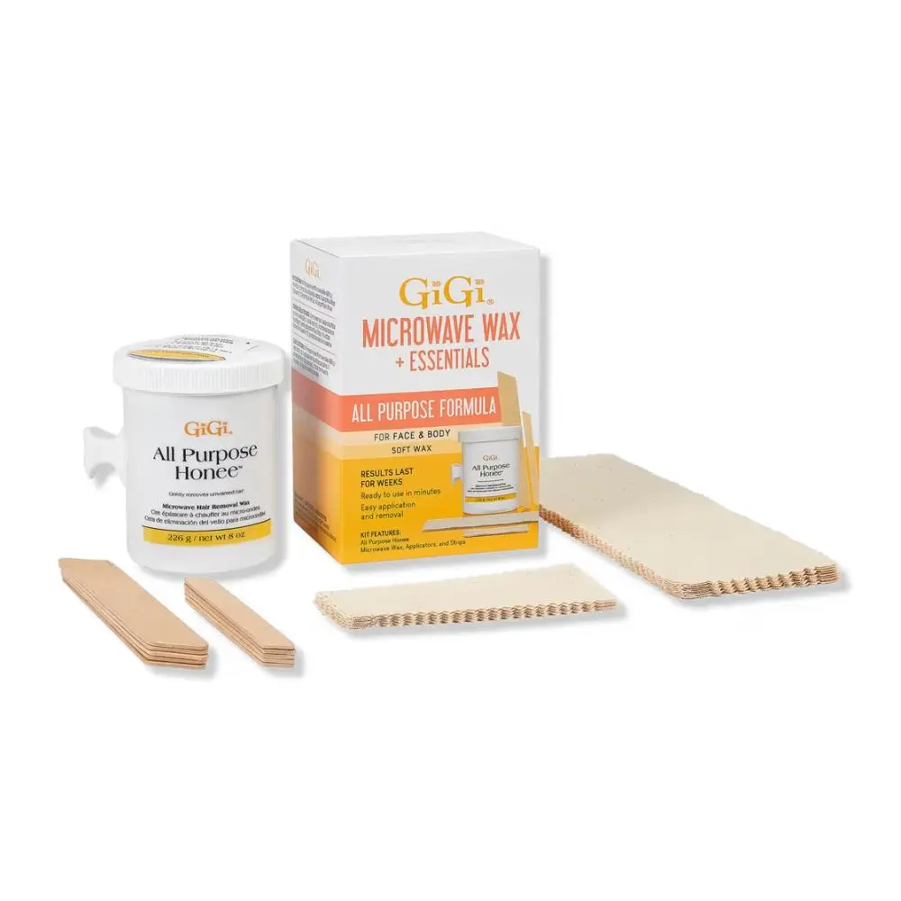 350g Home Waxing Kit - Microwave-Ready Body Care Hair Removal Solution with Underarm Strips & Necessary Accessories, Gentle Honey Extract Strip Wax for Face & Body, Coarse Hair Friendly, Easy Application, Lasts for Weeks, Last For Weeks, Wax Strips