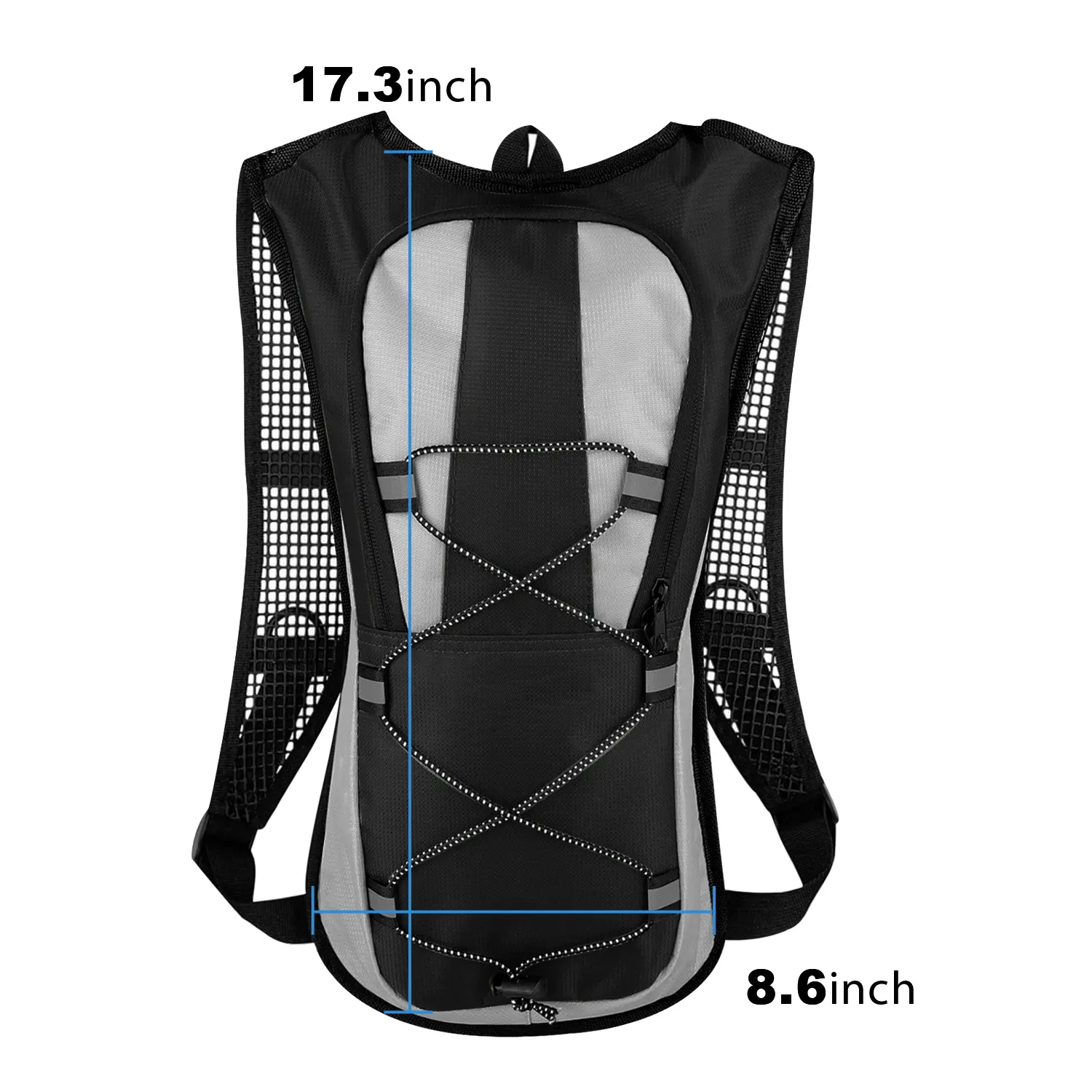 2L Water Bladder Backpack,Breathable Mesh,Running Water Backpack with Reflective Strip,Adjustable Outdoor Hydration Pack for Cycling Hiking Marathon Rave Festivals Men Women