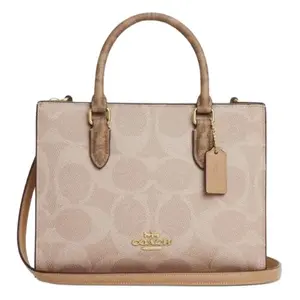 Coach Maggie 24 Logo-Embellished Medium Tote Bag in Taupe for Women