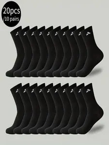Men's 10/20 Pairs Sports Athletic Socks, Thick Comfortable Fitness Running Socks, Outdoor Sport Socks, All Season Socks, Moisture Wicking Breathable Fabric