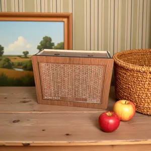 MONEYBOX Wooden Savings Box – Eco-Friendly $10,000 Saving Challenge & 2026 Money Plan Gift