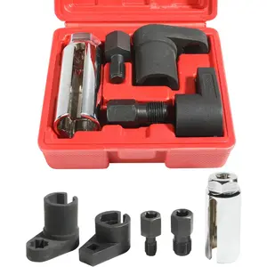 O2 Sensor Socket Tool Set with Wrench Remover Tool & Thread Chaser for Automotive Sensor Installation and Removal Accessories