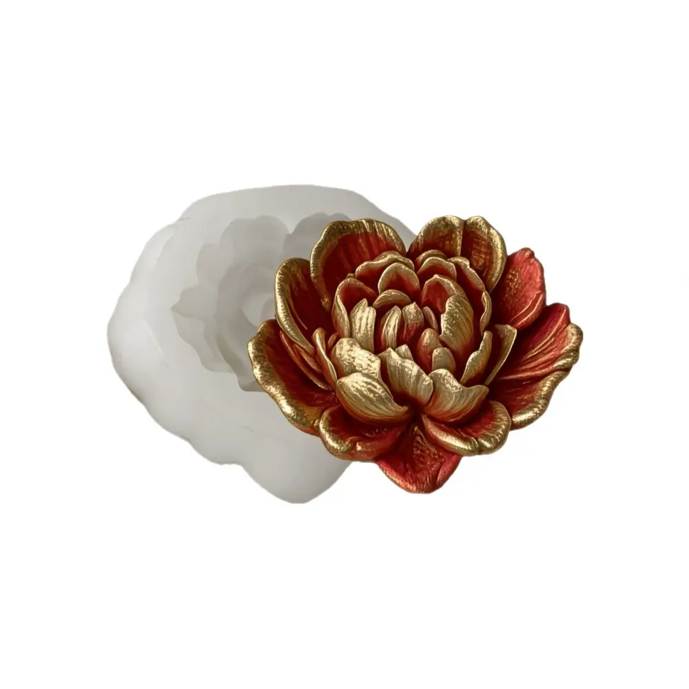 3D Heart Flower Silicone Mold DIY Gypsum Soap Mould, Soap Molds, Handmade Craft Tool, Durable Non-Toxic Rubber Material, Perfect for Home Decor & Gifts