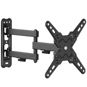 CondoMounts TVA8022 Full Motion TV Wall Mount for 12"-40" TVs 44 lbs Portrait Landscape Modern Design with Dual Articulating Arms & Quick DIY Installation