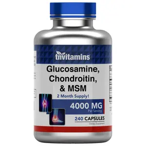 Glucosamine, Chondroitin, & MSM (4000 MG - 240 Capsules) for Men & Women | Joint Support Supplement Complex* | More Than Triple Strength! | Non-GMO | Produced in The USA