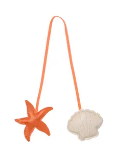 Cartoon Starfish Shell Bag Charm, Car Leather Hook Keychain, Decorative Strap, Stylish Accessory for Bags and Cars, Fun and Distinctive Touch