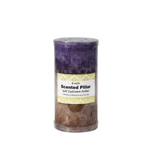 Jeco CPC-3613 3 x 6 in. Sand Scented Pillar Candle, Purple