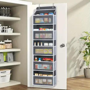 [5-Tier Storage Box] 5-Tier Door Storage Box, Hanging Door Storage Box with 5 Large Capacity Pockets | Anti-tilt 44 Pound Load Back Of Door Storage Box for Bedroom, Bathroom, Pantry, Youngsters's Room Storage And Collection Use