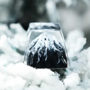 Handmade DIY Keycap Set, Fuji Mountain Snow Design, Cherry Mx Switches, Backlit Mechanical Keyboard Keys, Lighted Mechanical Keyboard, Perfect Gift for Dad Boyfriend