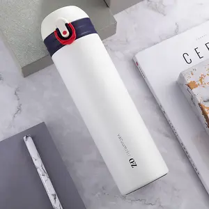 316 Stainless Steel Vacuum Flask with Pop-Up Lid  Water Bottle for Men Women Portable Large Capacity One-Button Open Flip Top Thermal Mug