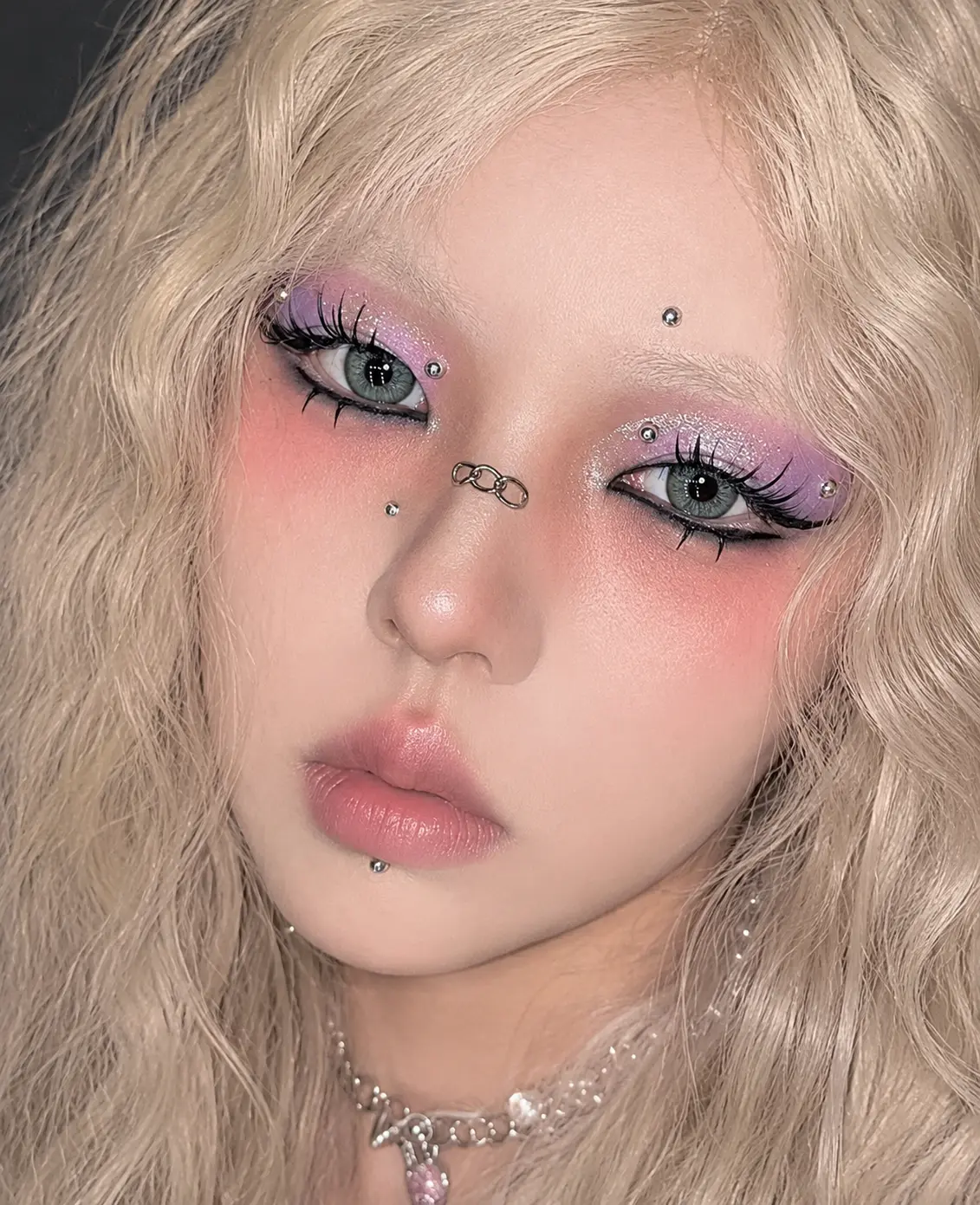 K-Pop Inspired Fake Piercing sticker - Create Nose, Lip & Brow Piercing Looks in Seconds