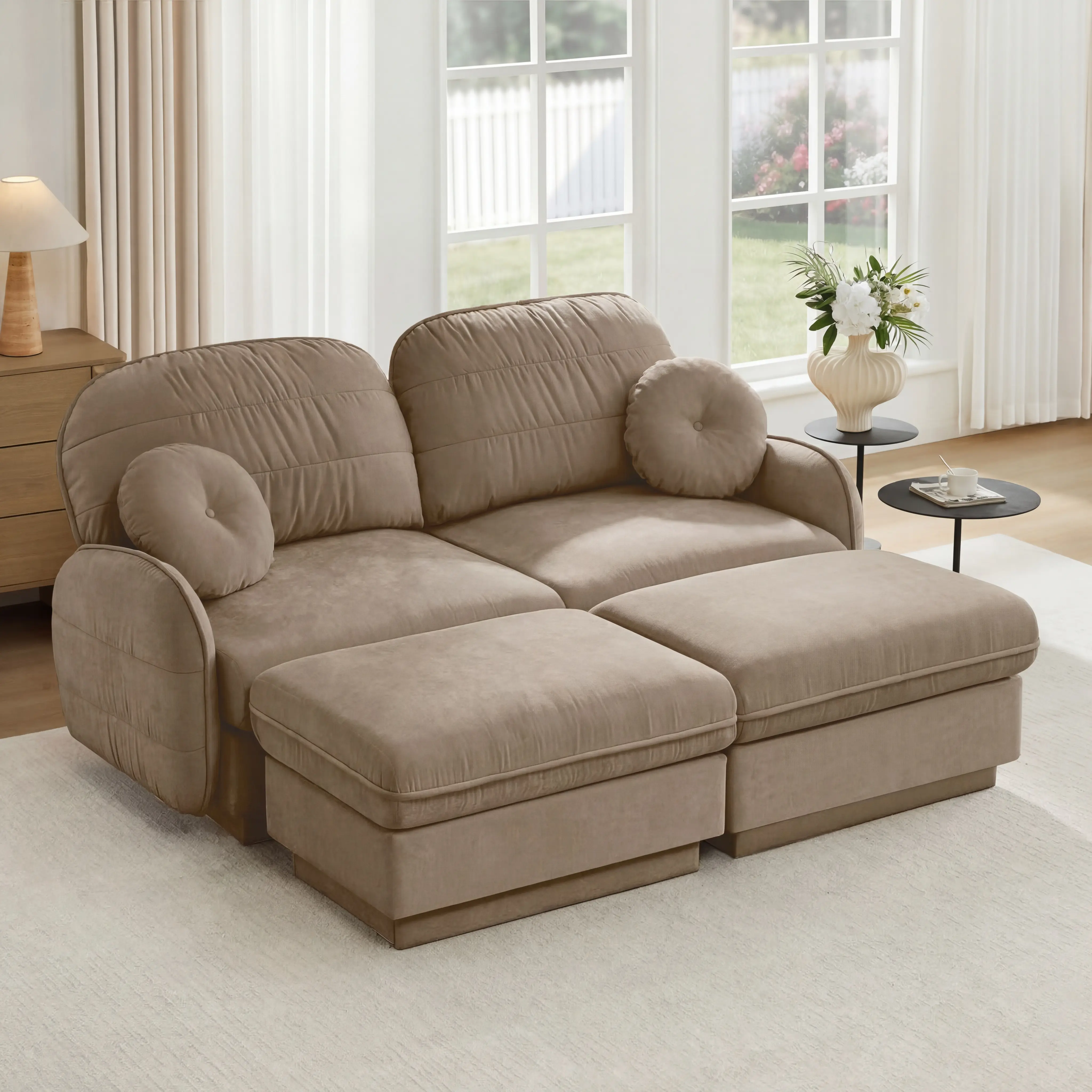 Light Coffee + Chenille + 2 Seat2