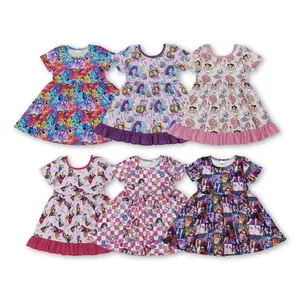 Kids Girl Summer Clothes  Cartoon Princess  Funny Movie  Twirl Dress