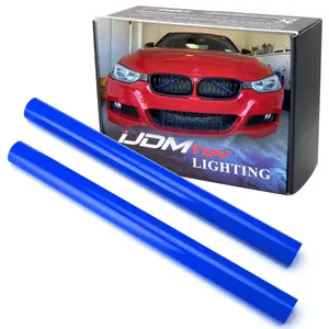 iJDMTOY Dual Sports Blue Behind Kidney Grille V-Bar Decoration Cover Trims, For BMW 1 2 3 Series Z4