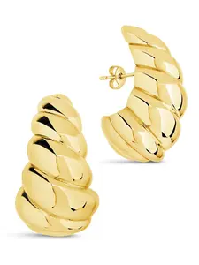 Sterling Forever 14K Gold Plated Bobine Statement Stud Earrings