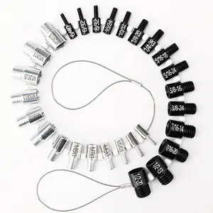 Nut and Bolt Thread Checker, 28 Male/Female Thread Gauges Standard and Metric, Bolt and Nut Identifier Gauge, Gauges for Quickly Identify and Verify