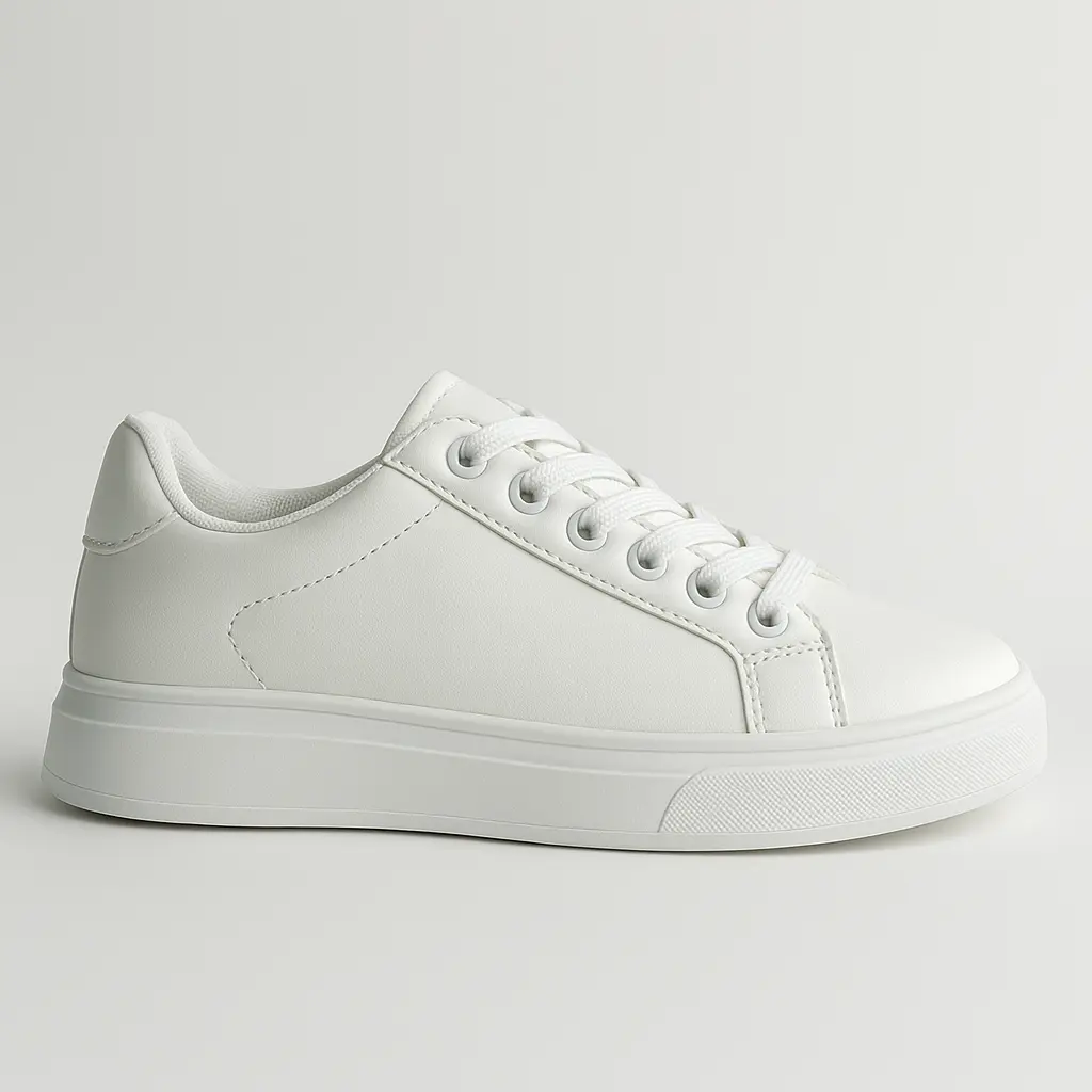 All-White Minimalist Sneakers