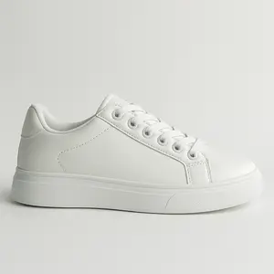 All-White Minimalist Sneakers – Casual Low Top Walking Shoes (Lightweight Everyday Sneakers)