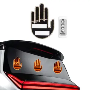 Upgraded Model - Car LED Gesture Light, LED Gesture Hand Light with Remote Control, Multifunctional Rear Window Palm Warning Light - Brings love, birds and waves to drivers, Car Accessories for Men, Road Rage Signs for Women, Car Mount for Loved Ones Gift