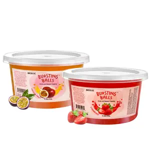 Mix Strawberry and Passion Fruit Popping Boba 1 lb Beverage Natural Drink Drink