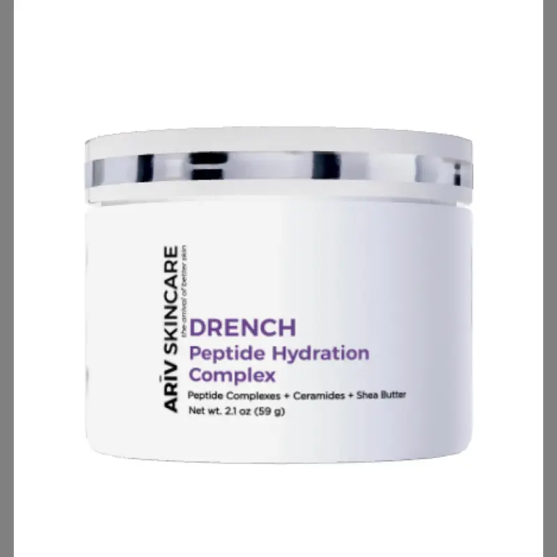 Arīv Skincare Drench Peptide Hydration Complex with Peptide Complexes Ceramides & Shea Butter 2.1 oz