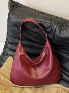 Textured underarm dumpling shoulder bag, simple soft leather shoulder commuter bag, Hobo Dumpling Purse, Hobo Shoulder Bags, suitable for daily matching