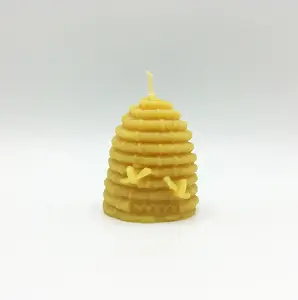 Indiana Beeswax Skep Candle - All Natural Aromatic Ambiance Candle, Versatile Home Decoration for Rooms and Household Items, All Natural Candles