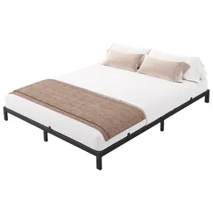 Gaomon Queen Size Low Profile Platform Bed Frame - 6 in Solid and Durable Metal Build, Mattress Foundation Support with Specified Bed Height, Black