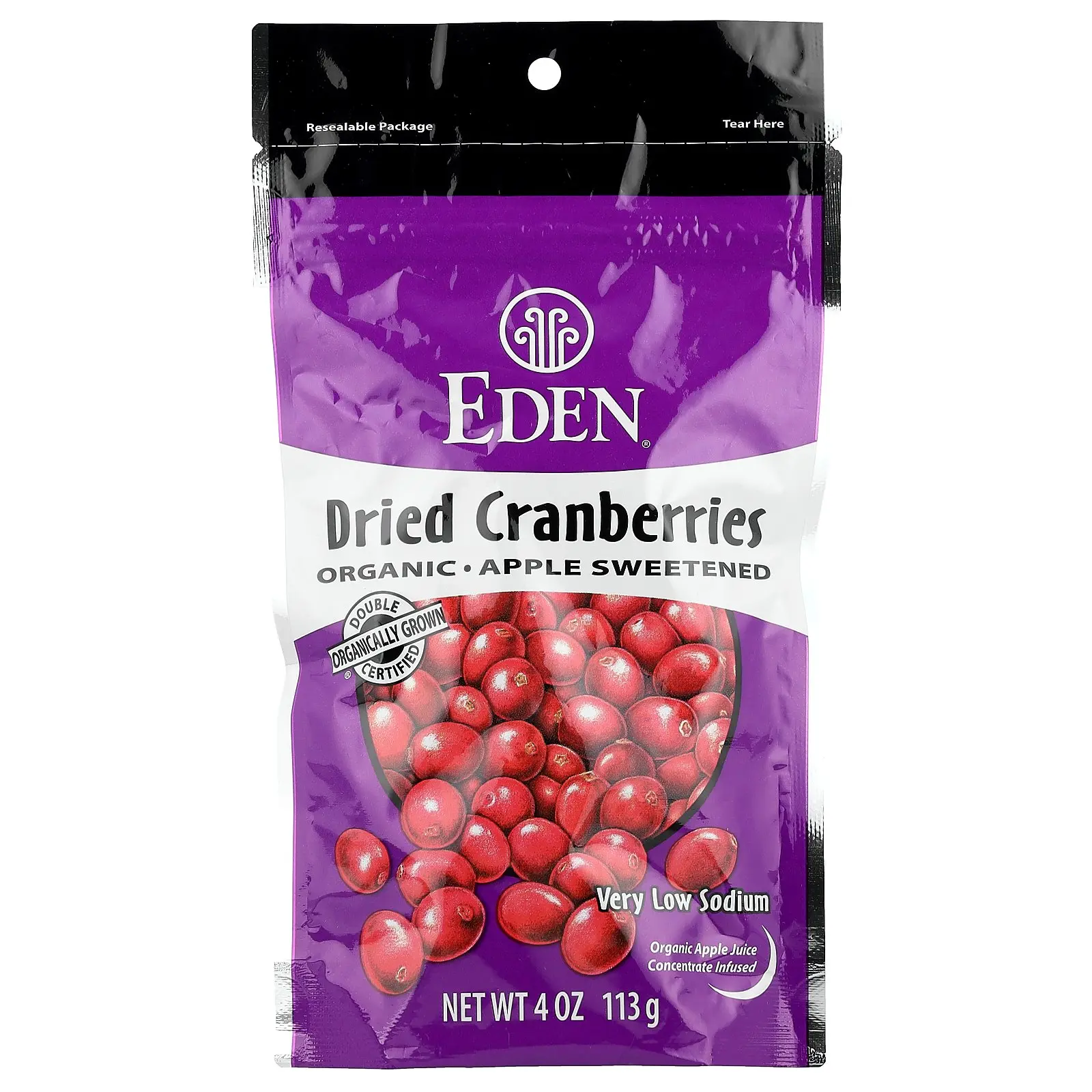 Eden Foods Organic Dried Cranberries, 4 oz (113 g)
