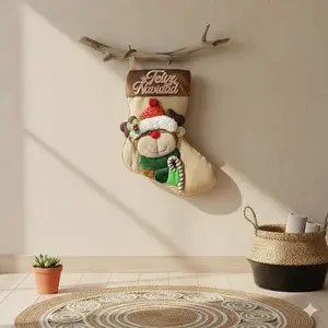 Handmade Reindeer Christmas Stocking – 18"