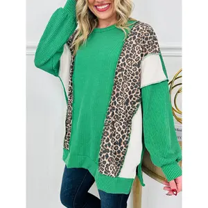 Leopard Love Raised Rib Top In Multiple Colors