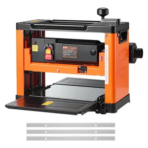 Thickness Planer With Three-Blade Cutter System For Precise Woodworking, Powerful Benchtop Planer 2000W Motor, 13-Inch Planing Capacity, Durable Cast Aluminum Body, Adjustable Depth Stop, Quiet Operation Dust Collection Compatible