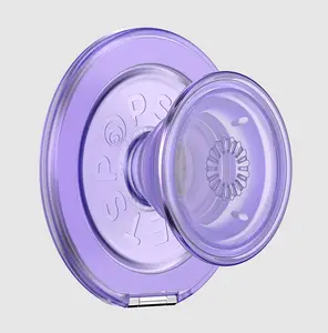 Translucent Dusty Purple MagSafe Kick-Out Smartphone Grip & Stand, Magnetic PopSocket with Mount Functionality, Phone Holder for iPhone, Mobile Tech Accessories, Smartphone Accessories
