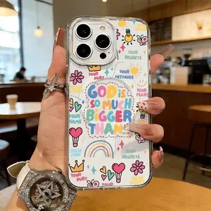 Cute Doodle Quote Mix Magnetic MagSafe Snap Case for iPhone 17/16 Pro Max 15 Pro 14 13 12 Mini 11 XR XS Plus SE Shockproof Slim Protective Cover