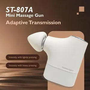 Mini Portable Handheld Massager Cordless 5 Speeds 3 Interchangeable Heads USB Rechargeable Deep Tissue Massager for Head Back Leg Waist Neck White Gift Therapy