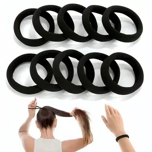 1pCS Large Random Color Hair Ties for Women and Girls High Stretching Thick Seamless Cotton No Damage Elastics Daily Use Ponytail Hairstyle