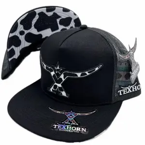 Gorra TEXHORN vaca negra adjustable SnapBack