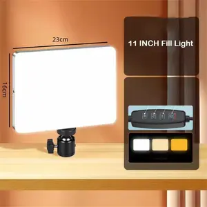 LED Video Light With Professional Tripod Stand Control Dimmable Panel Lighting Photo Studio Live Photography Fill-in Lamp