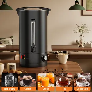Double Wall Insulated Coffee Urn - Commercial Stainless Steel Hot Beverage Dispenser with Fast Brew & Auto Temperature Control - Large Capacity for Buffet, Catering, Weddings, Events - 18L/120 Cups