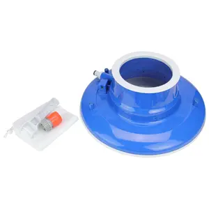 15" Blue Leaf Eater for Pool w/ 3 Swivel Wheels and Brushes