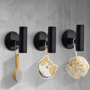 Bathroom Towel Hook Set, 1/3pcs Robe & Shower Hooks, No-Drill Wall-Mounted, Matte Finish, Bathroom Organizing Accessories, Ideal for Bathrooms/kitchens