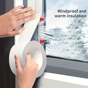 Window Windproof Insulation Film, Winter Leak-Proof Waterproof Sealing Strip, High Adhesive Strength, High Adhesion, No Glue Required