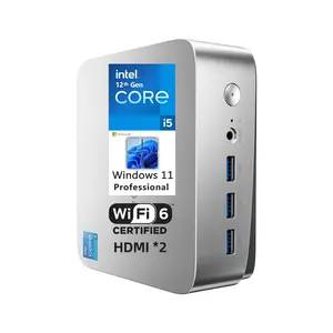 Leaderhub LP5C Mini Gaming PC, i5-12450HX (Beat 5825U/5600U) Mini Desktop Computer 16GB DDR4, 512GB SSD, 11 Pro, Dual 4K HDMI, 5X USB 3.2, WiFi 6, BT 5.2, 1000M LAN