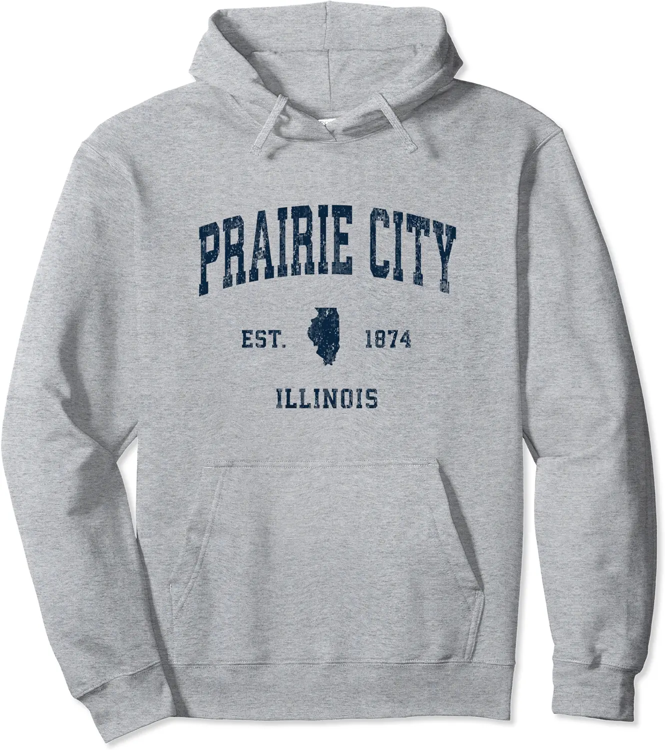 Prairie City Illinois IL Vintage Athletic Navy Sports Design Pullover Hoodie - Keithhodges Shop 87B0BKQTLTZW