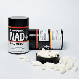 Neserence NAD+ Advanced Resveratrol Supplement for Skin Aging Energy & Focus 500mg per Serving 60 Capsules 30 Day Supply Dietary Vitamin for Health & Fitness