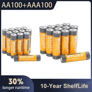 MYLJCO 24 Pack AA & 24 Pack AAA 1.5V Alkaline Batteries High Performance Non-Rechargeable for Clocks Remotes Toys & Electronic Devices Household Batteries