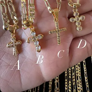 Mini gold plated cross